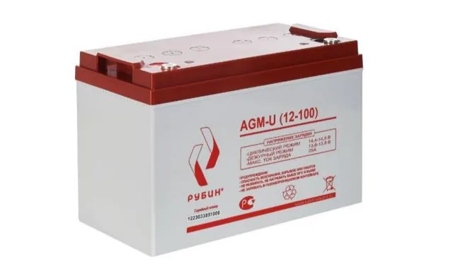 Аккумуляторная батарея Рубин 12V 100Ah AGM (30.5 kg)