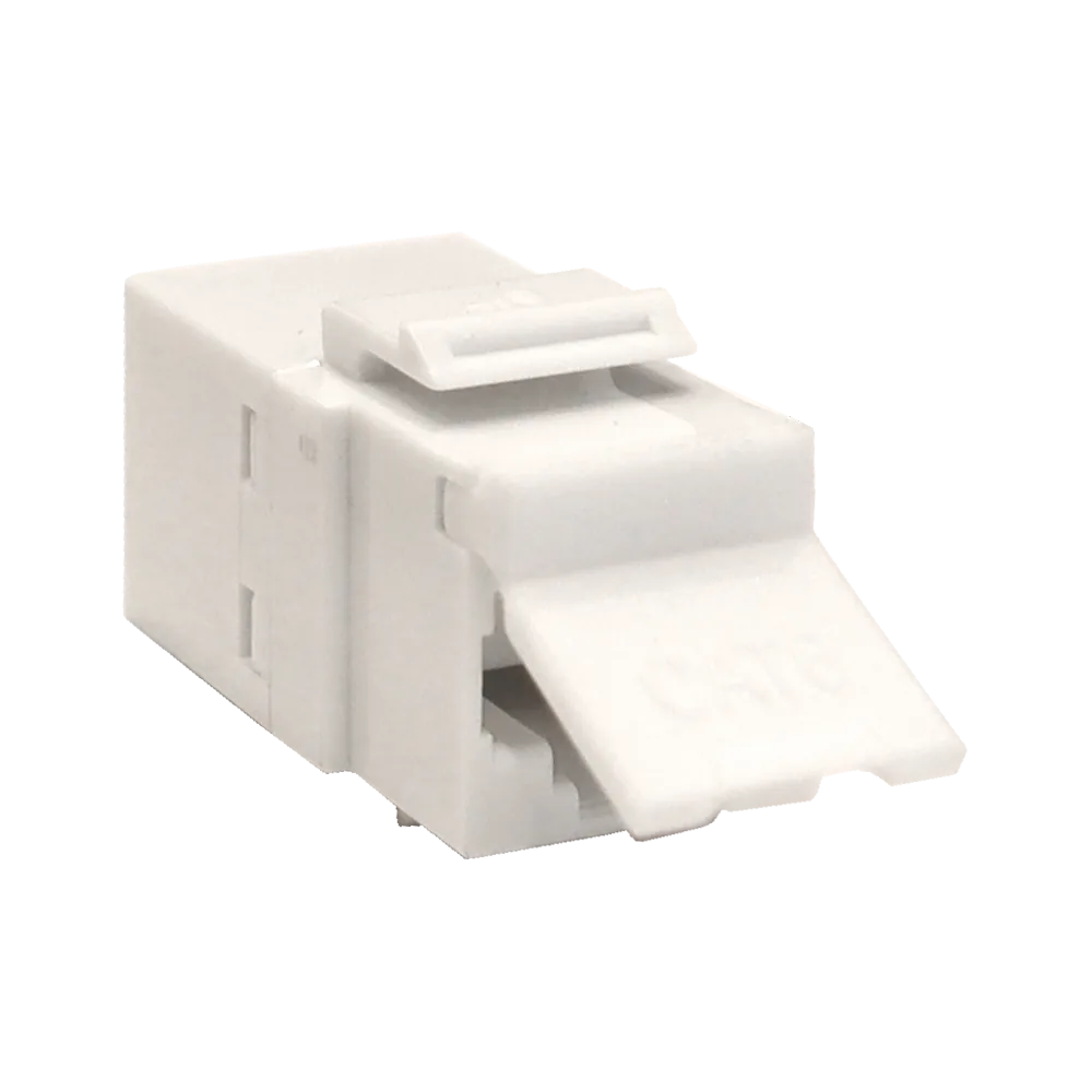 Повторитель портов LANMASTER RJ-45 неэкранированный кат.6 формата Keystone белый